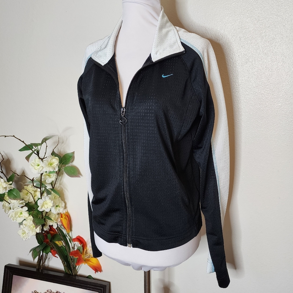 Nike Womens Full Zip Mesh Lightweight Jacket Varsity Athletic Track Jacket